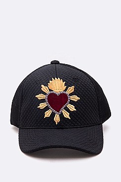 Stylish Heart Quilted Cotton Trucker Cap LA-EMH0908
