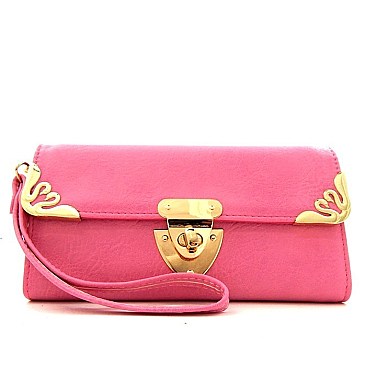 Accent Turn-Twist-lock Wristlet Wallet