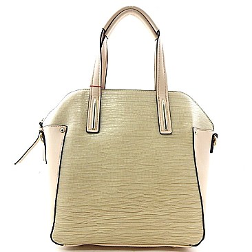 Textured Faux-leather Fancy Tote