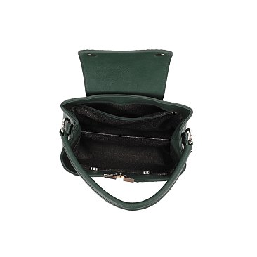 2- In-1 Croc -V- Emblem Bucket - Shoulder bag + Wallet