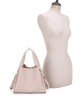 Triple compartment Satchel - Bucket - Shoulder bag