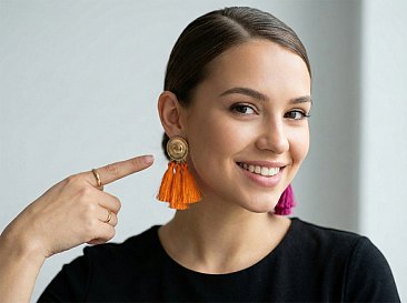 Tassel Drop Earing orange