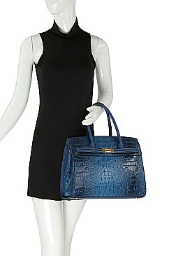 Quality Croc Alligator 2-in-1 Satchel