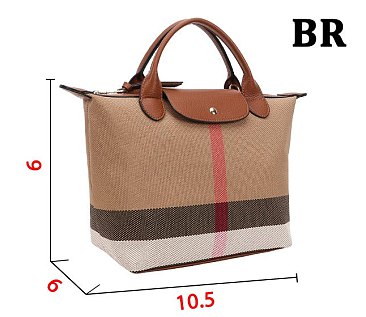 2-in-1 Plaid Luxury Top Handle Satchel Handbag Set