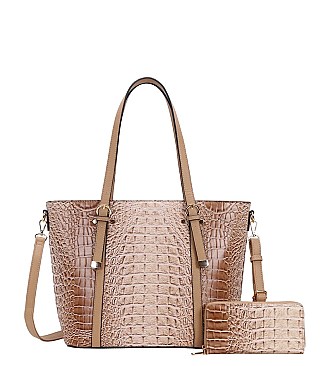 croc set handbags