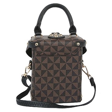 Monogram Boxy Crossbody Bag Satchel