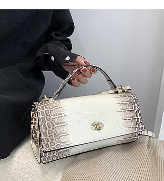 FASHION EMBOSSED ANIMAL PRINT CROSS BODY BAG