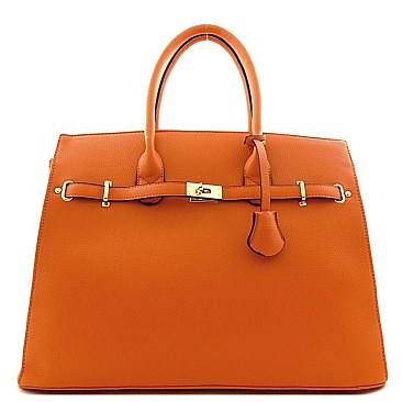 Celebrity Style Tote Belted Accent Tote