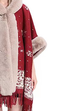 Women's Warm Winter Shawl Wrap Cape