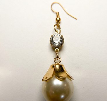 Pearl Drop Rhinestone Earring