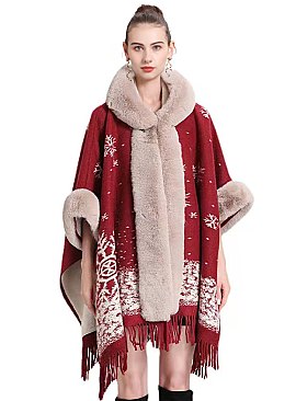 Women's Warm Winter Shawl Wrap Cape