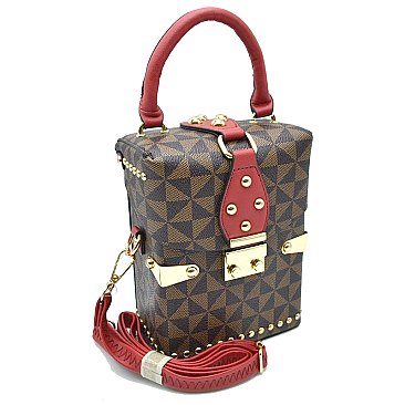 Monogram Boxy Crossbody Bag Satchel