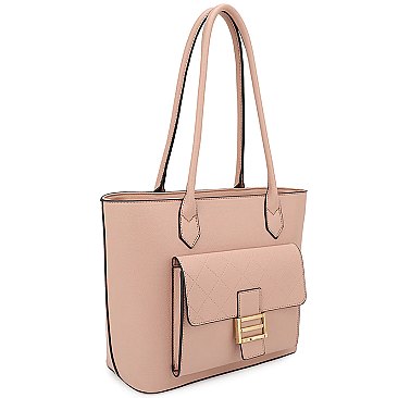 2 IN1 SMOOTH DESIGN TOTE BAG WITH CROSSBODY BAG