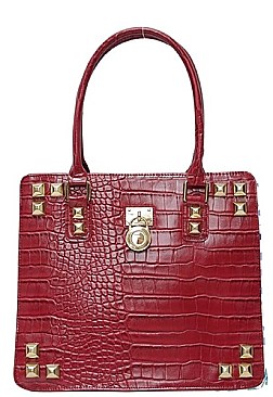 Crocodile Square Office Style Tote