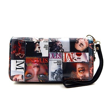 Fashion Magazine Print Wallet