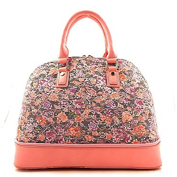 Stone Flower Print Lace Classic Bag