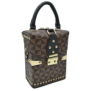 Monogram Boxy Crossbody Bag Satchel