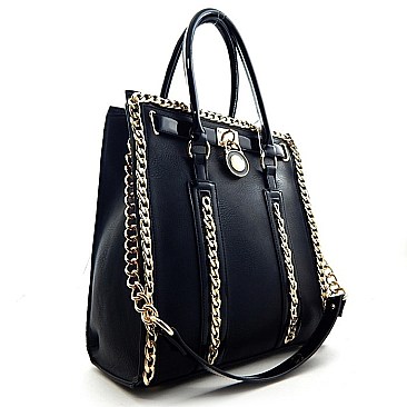 Chain Accented Padlock Purse