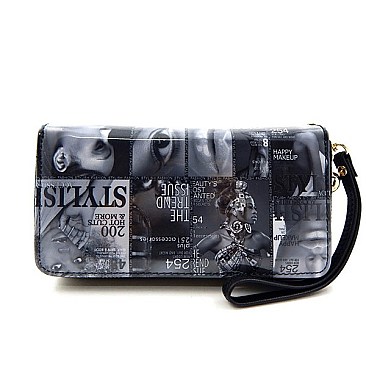 Fashion Magazine Print Wallet