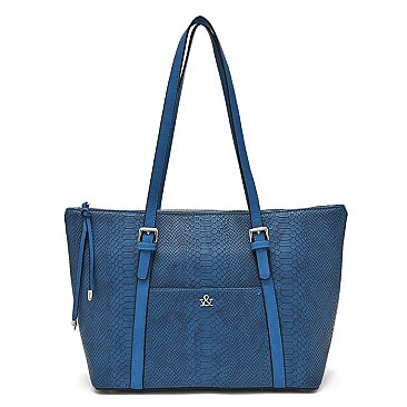 Hue & Ash Shopper Alligator Print Tote