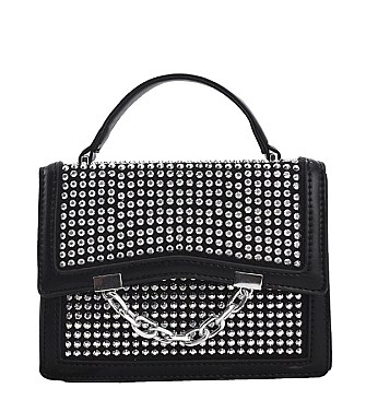 DESIGNER RHINESTONE STACHEL BAG