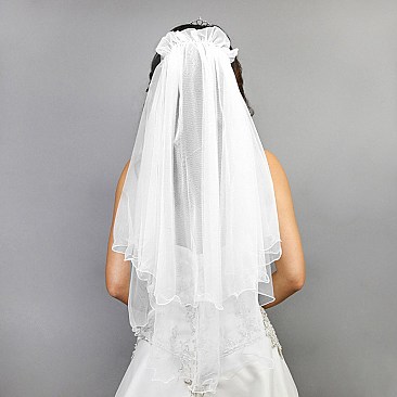 FASHIONABLE BRIDAL VEIL DOUBLE LAYER SLVEIL2138