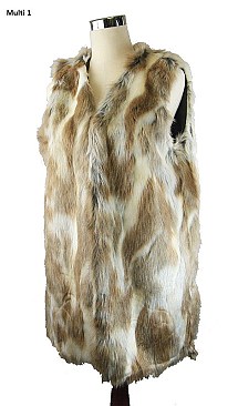 Elegant Soft Fur Longline Vest FM-VEST1001