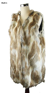 Elegant Soft Fur Longline Vest