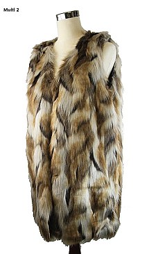 Elegant Soft Fur Longline Vest FM-VEST1001