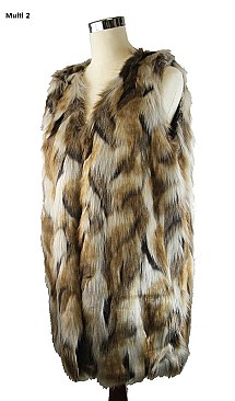 Elegant Soft Fur Longline Vest