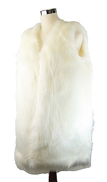 Elegant Soft Fur Longline Vest