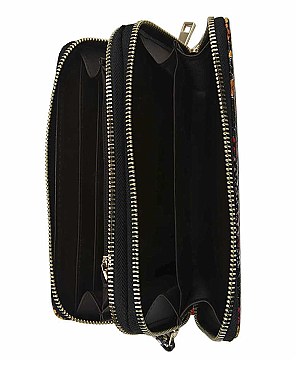 MULTI COLOR SNAKE SKIN DOUBLE POCKET WALLET