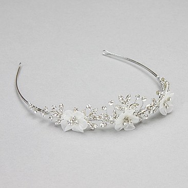 ELEGANT FLOWER RIBBONETTES RHINESTONE HEADBAND SLW1000