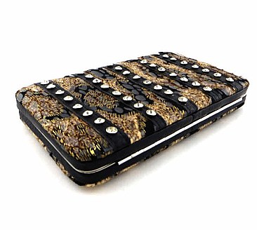 Rhinestone Leopard Wallet
