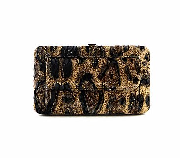 LEOPRAD Rhinestone Framed Wallet