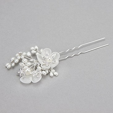 FASHIONABLE BRIDAL HAIR STICK W/ PEARL / RHINESTONES SLW1184