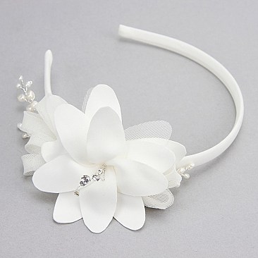 FASHIONABLE BRIDAL HAIR COMB W/ STONES / PEARL SLW1201