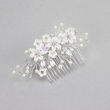 FASHIONABLE BRIDAL HAIR COMB W/ STONES SLW1197