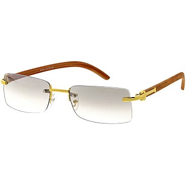 Pack of 12 Stylish Retro Rectangular Gradient Lens Sunglasses