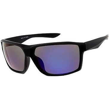 Pack of 12 Reflective Shield Sunglasses