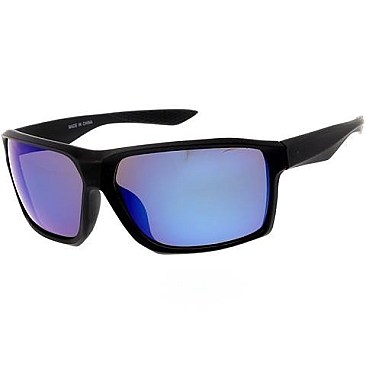 Pack of 12 Reflective Shield Sunglasses