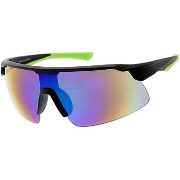 Pack of 12 Rimless Shield Sunglasses