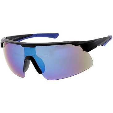 Pack of 12 Rimless Shield Sunglasses