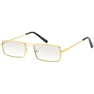 Pack of 12 Rectangle Temple Frame Sunglasses