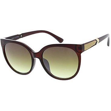 Pack of 12 Metal Accent Frame Fashion Sunglasses