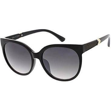 Pack of 12 Metal Accent Frame Fashion Sunglasses