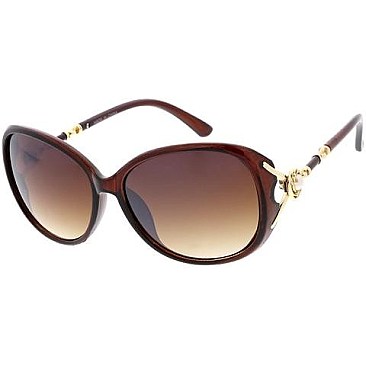 Pack of 12 Fancy Frame Round Sunglasses w Pearl Accent