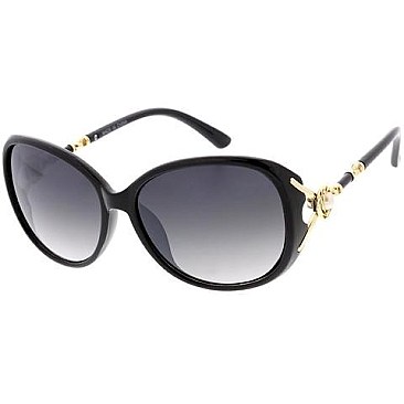 Pack of 12 Fancy Frame Round Sunglasses w Pearl Accent