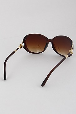 Pack of 12 Fancy Frame Round Sunglasses w Pearl Accent