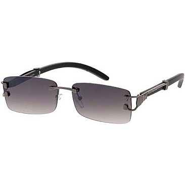 Pack of 12 Rectangular Gradient Sunglasses